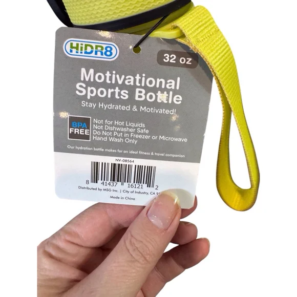 HIDR8 Water Bottle, 32oz, Yellow & Green - Picture 6 of 6